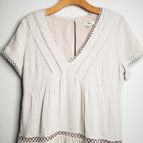 Ava. Linen Boho Sheath Dress - Picture 2 of 11